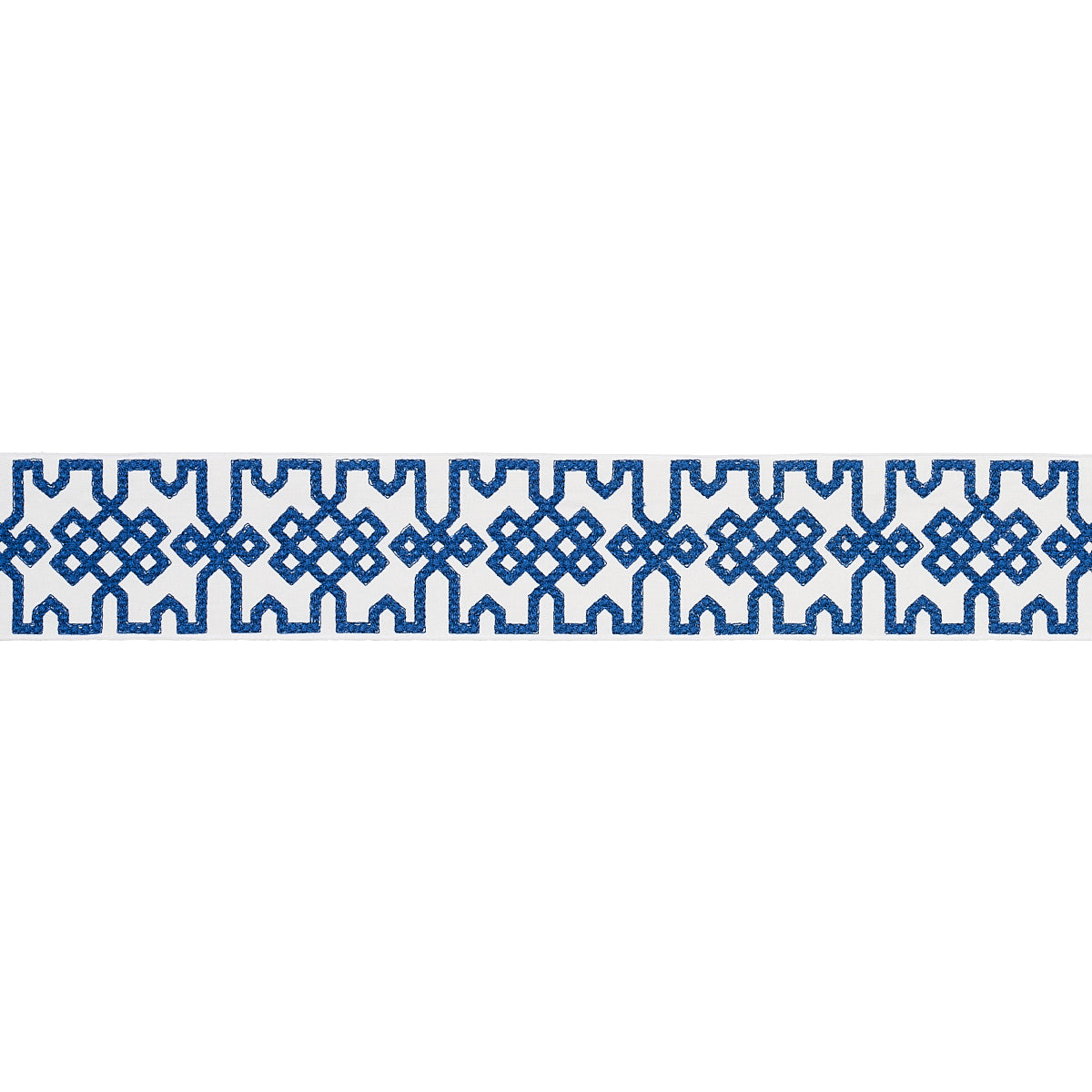 Knotted Trellis Tape | Blue On White