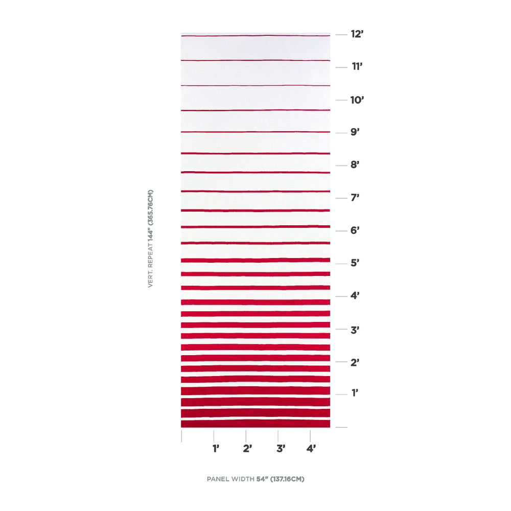 RIBBON APPLIQUÉ PANEL | Red On Ivory