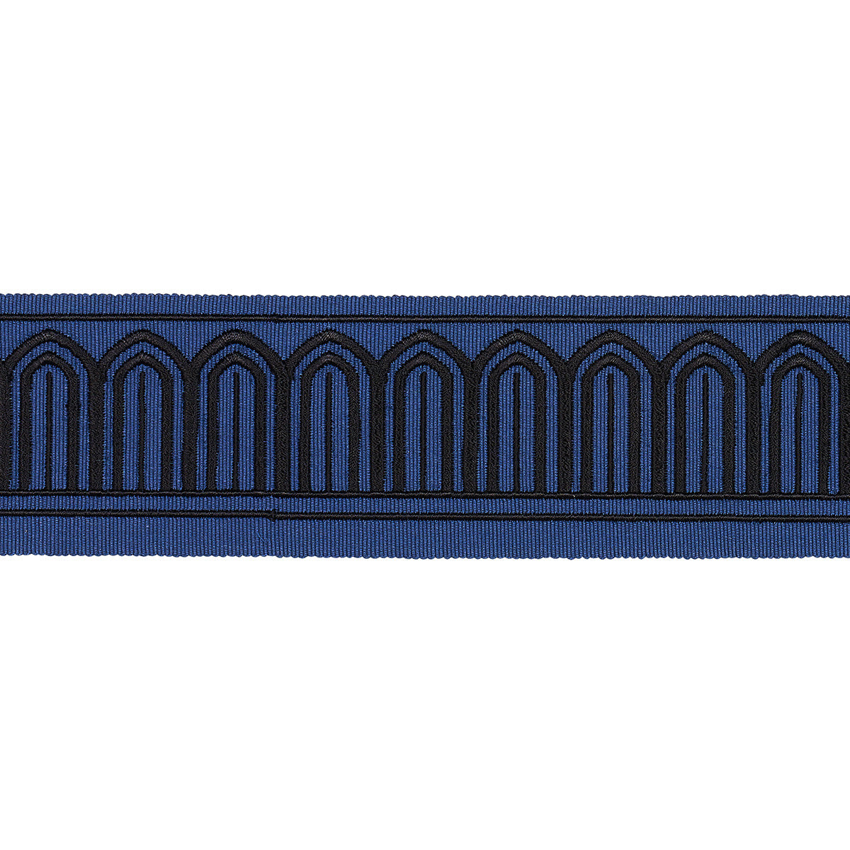 ARCHES EMBROIDERED TAPE MEDIUM | Black On Navy