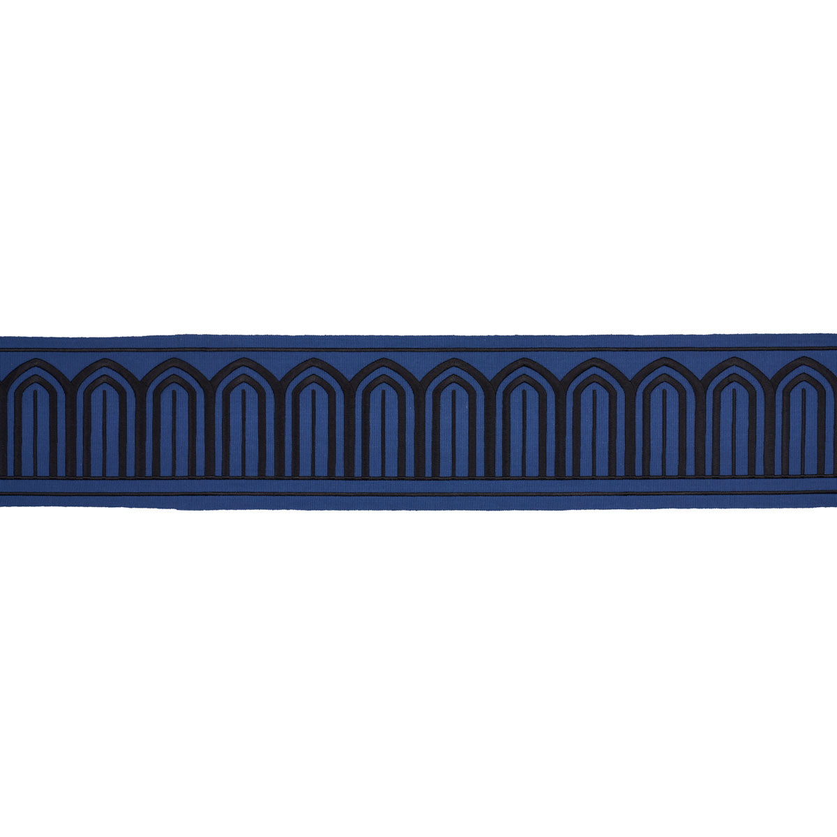 ARCHES EMBROIDERED TAPE WIDE | BLACK ON NAVY