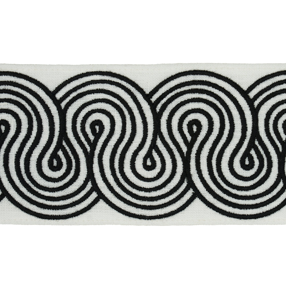 GIRALDI EMBROIDERED TRIM | Black