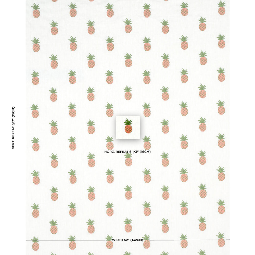 PINEAPPLE EMBROIDERY | Apricot On Ivory