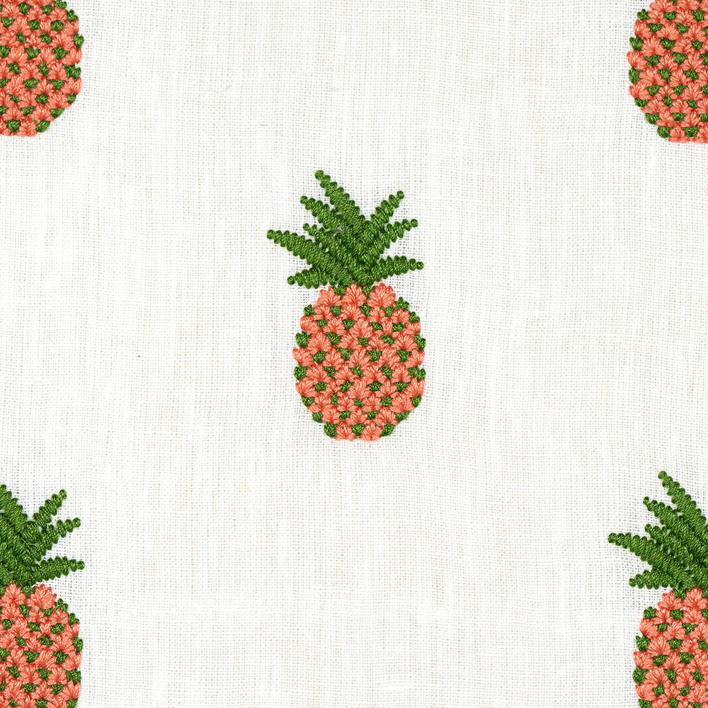 PINEAPPLE EMBROIDERY | Apricot On Ivory
