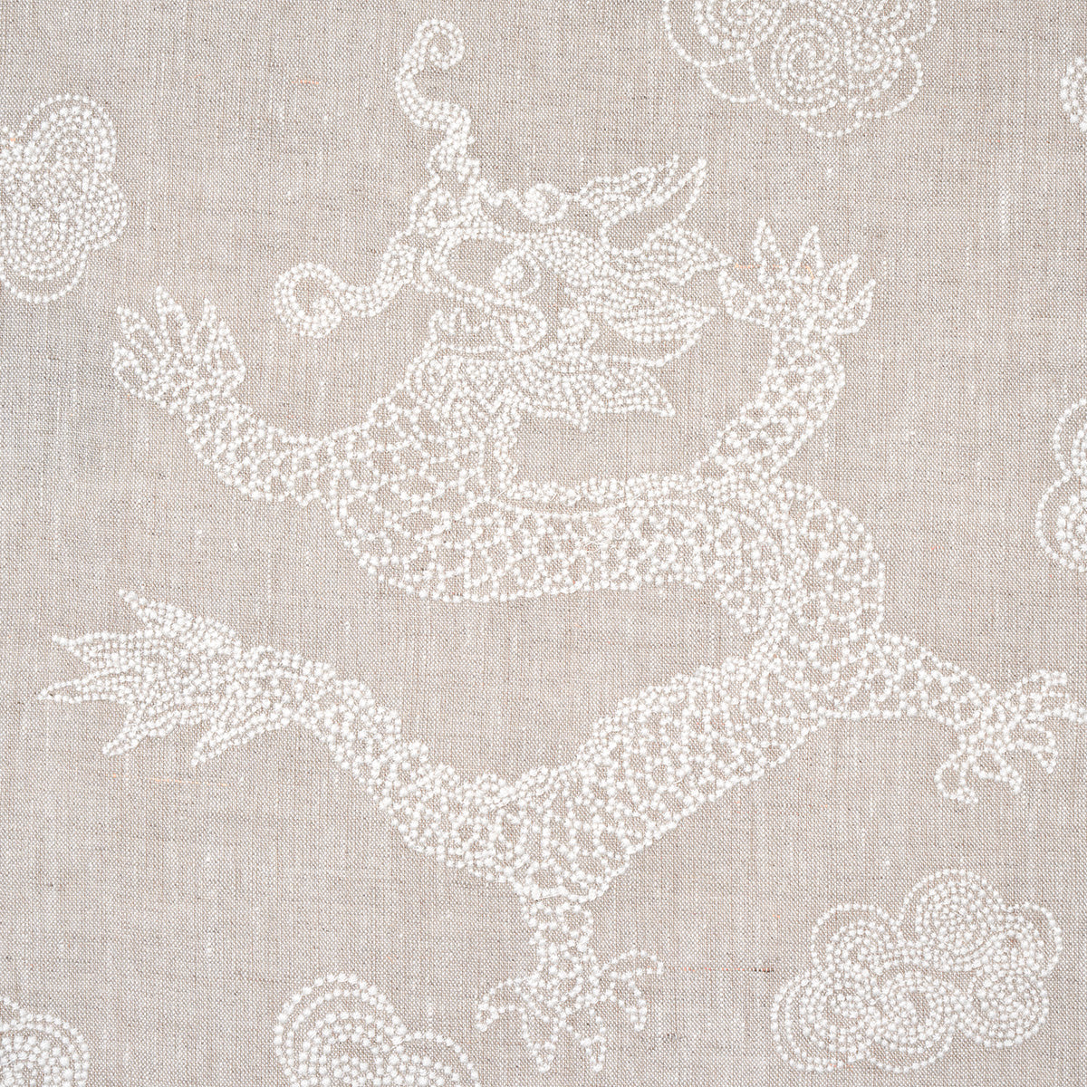 DRAGON EMBROIDERY | Ivory On Natural