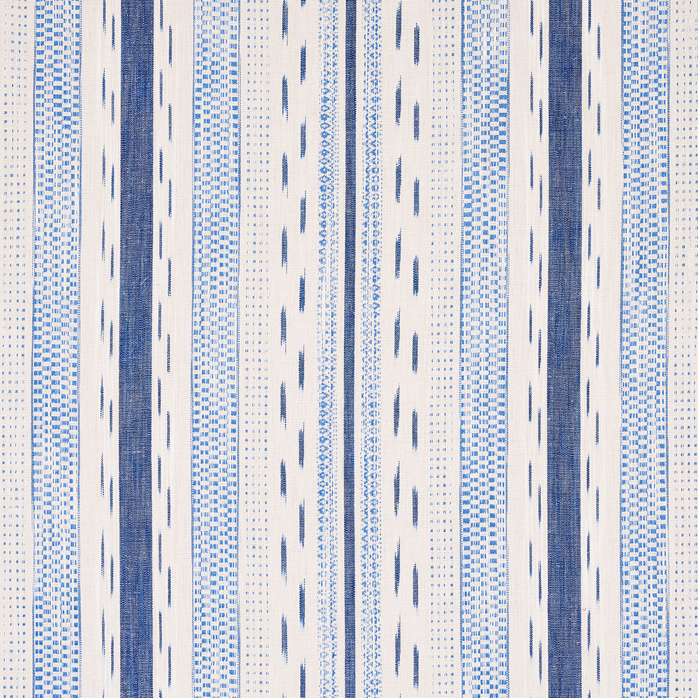 MIRZA IKAT STRIPE | Blue On Natural