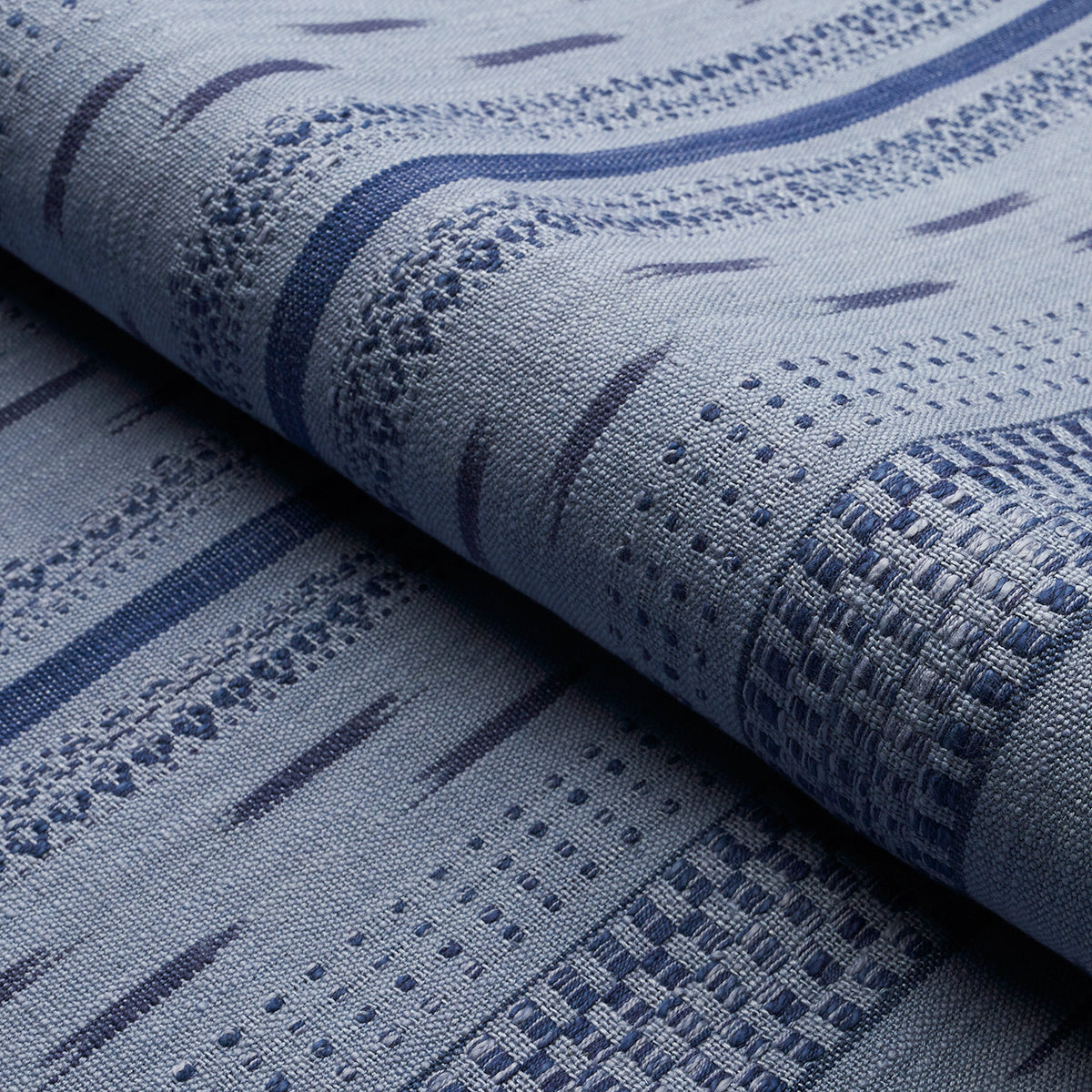 MIRZA IKAT STRIPE | Indigo On Chambray