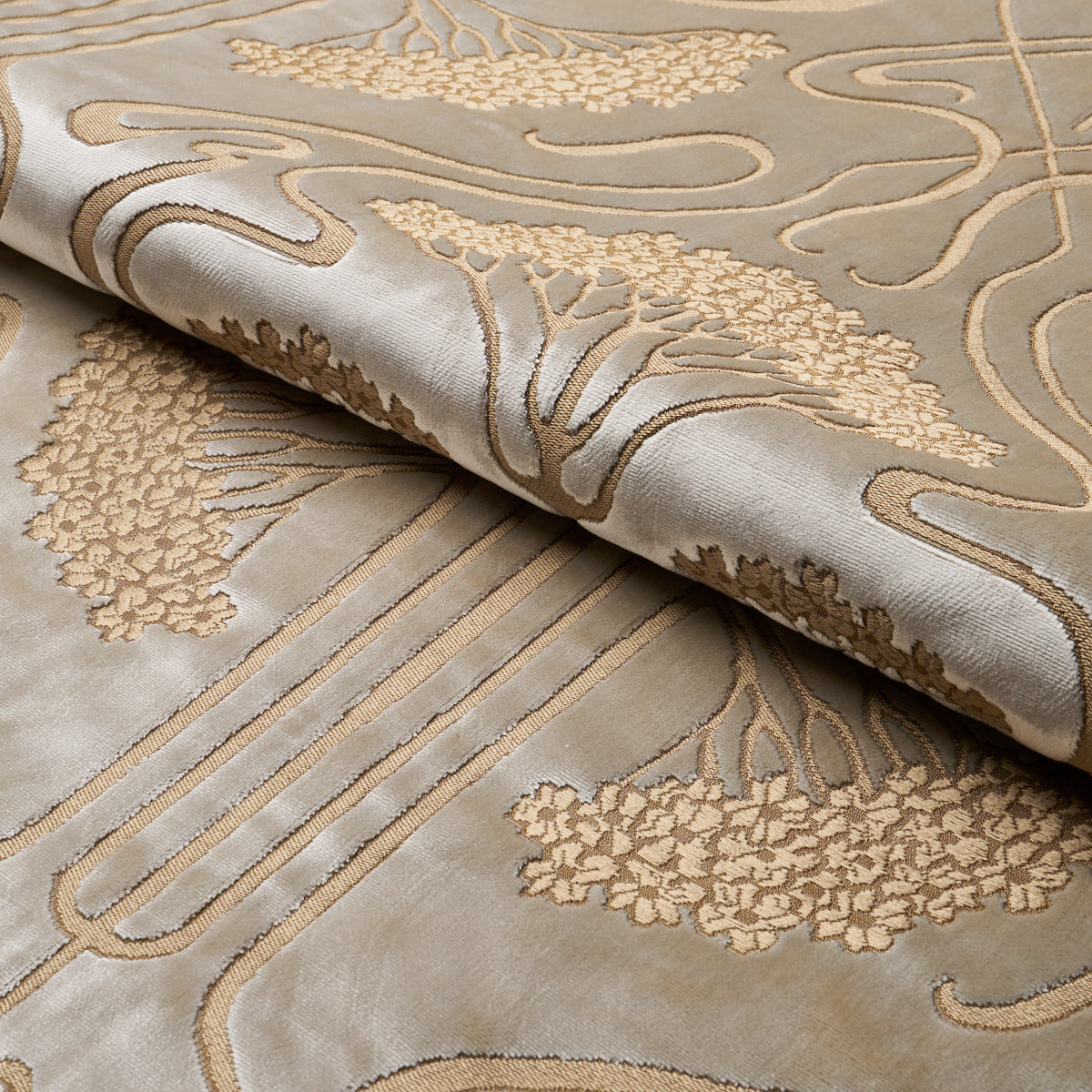 OMBELLI JACQUARD VELVET | Fawn