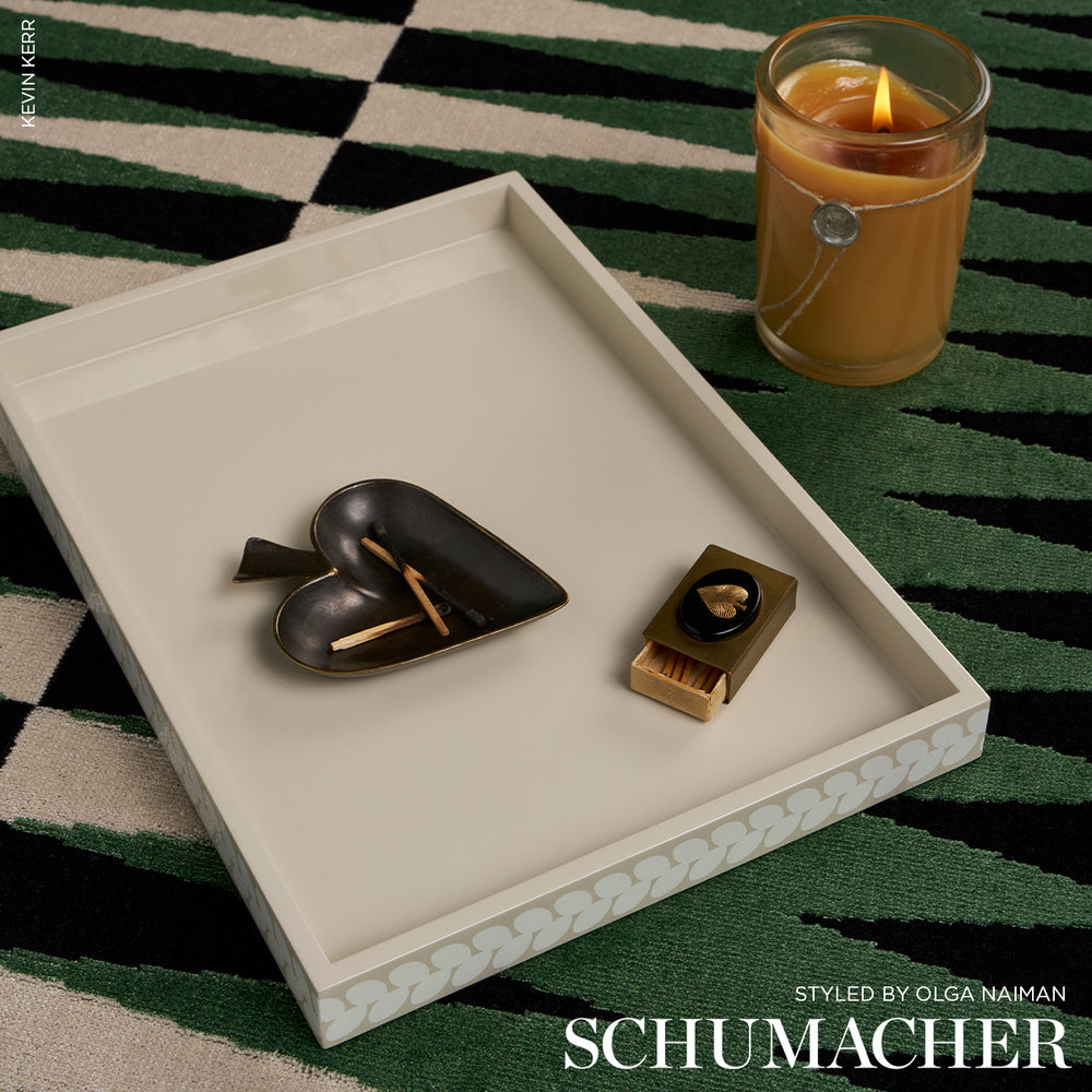 BACKGAMMON CUT VELVET | Green