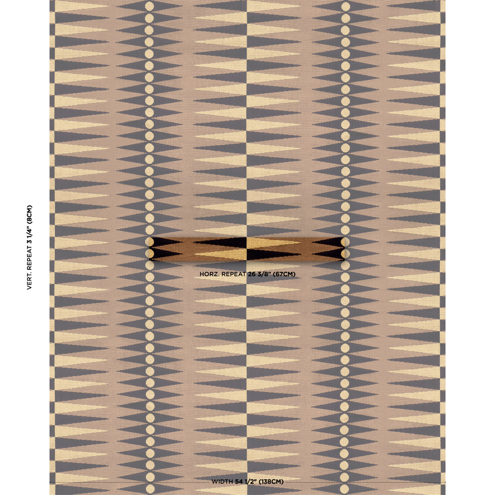 BACKGAMMON CUT VELVET | Ochre