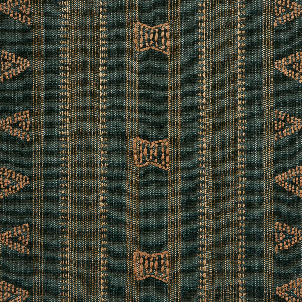 NIMA EMBROIDERED COTTON LINEN | Jungle Green