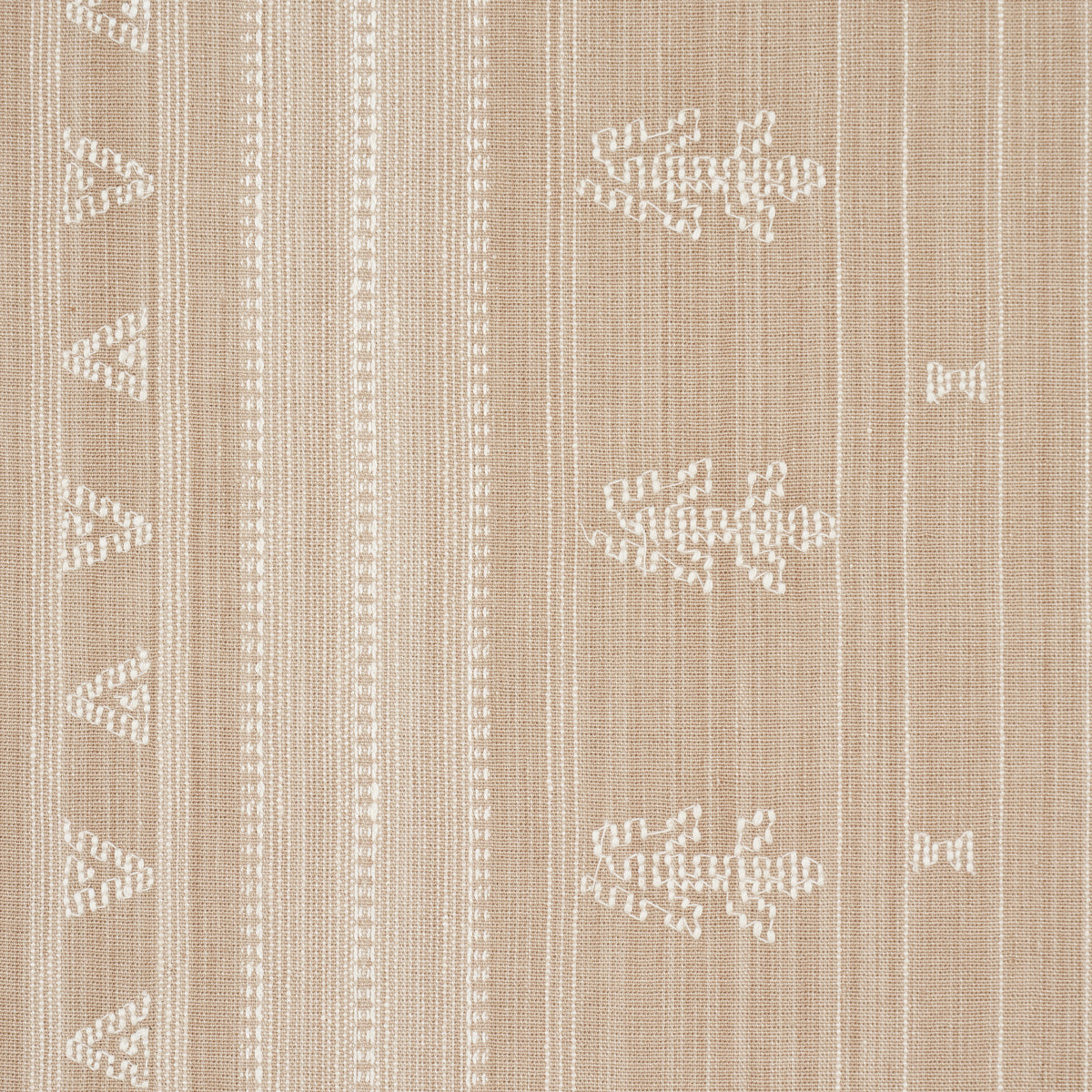 NIMA EMBROIDERED COTTON LINEN | Tan