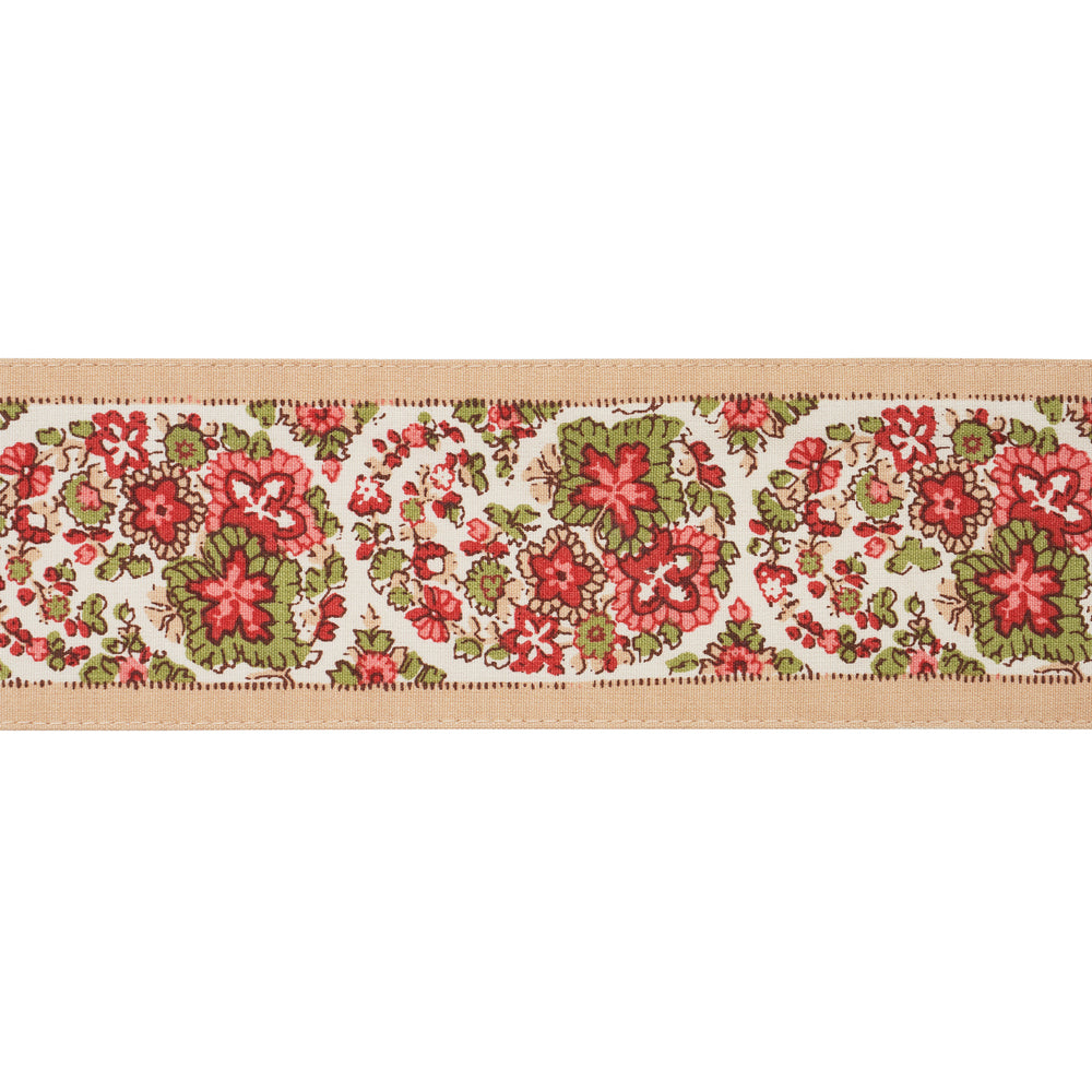 INES PAISLEY TRIM | Rose & Cognac