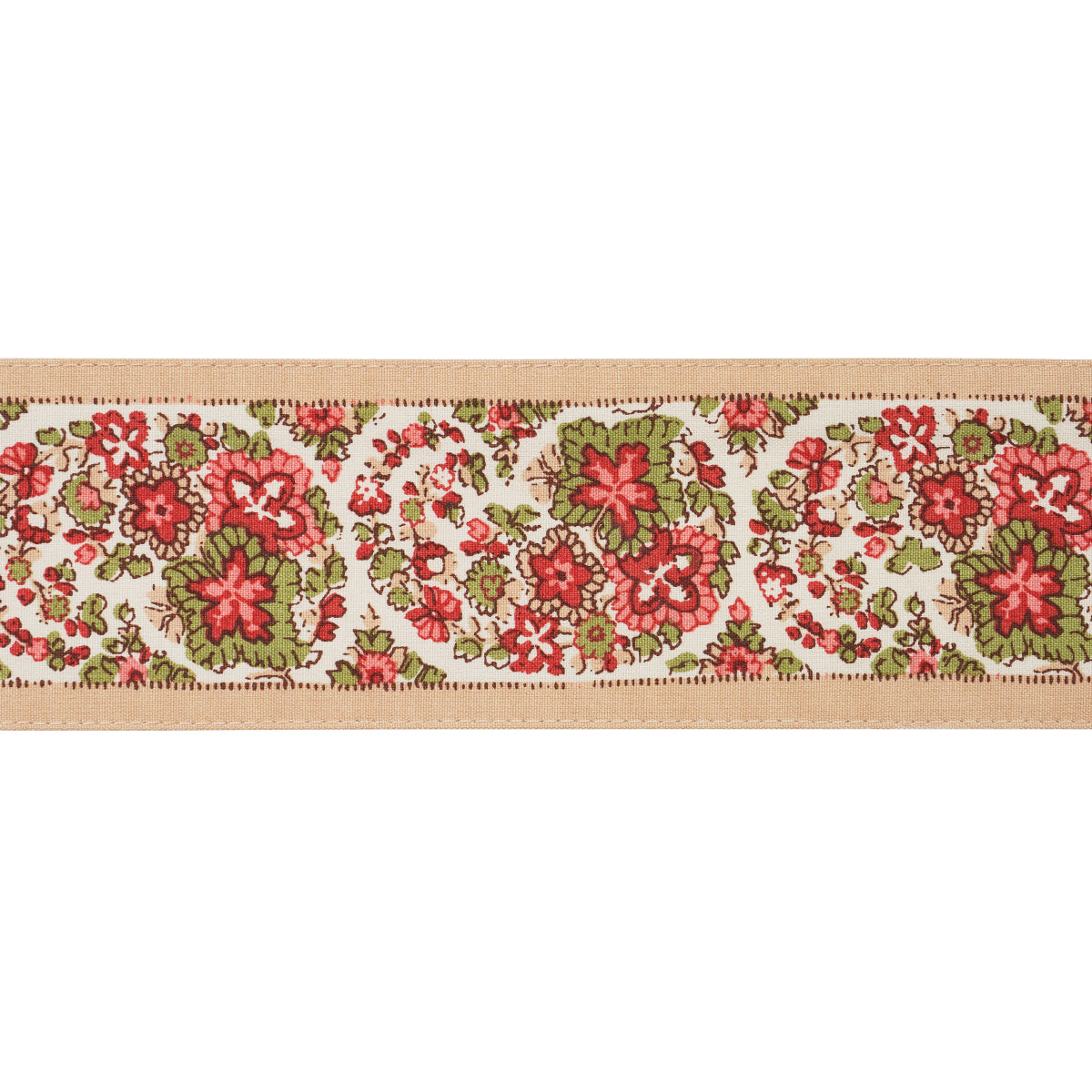 INES PAISLEY TRIM | Rose & Cognac