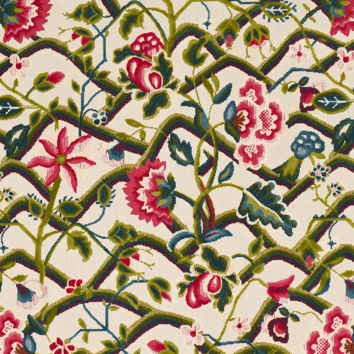 JACOBEAN GARDEN VELVET | Mulberry & Leaf