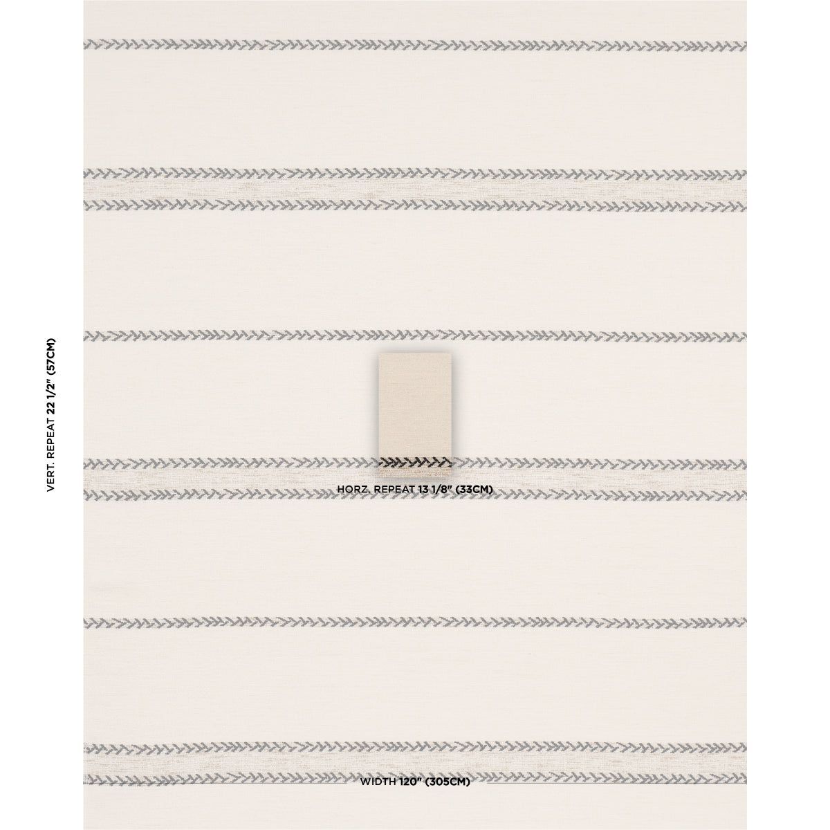 PLAINS STRIPE CASEMENT | Graphite
