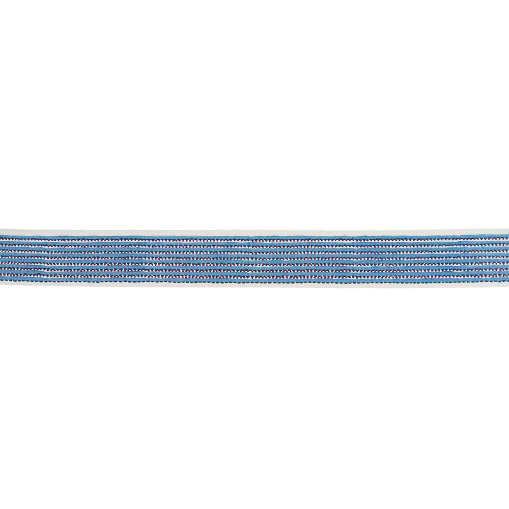 STRIPE & DOT HAND BLOCK TRIM | Blue