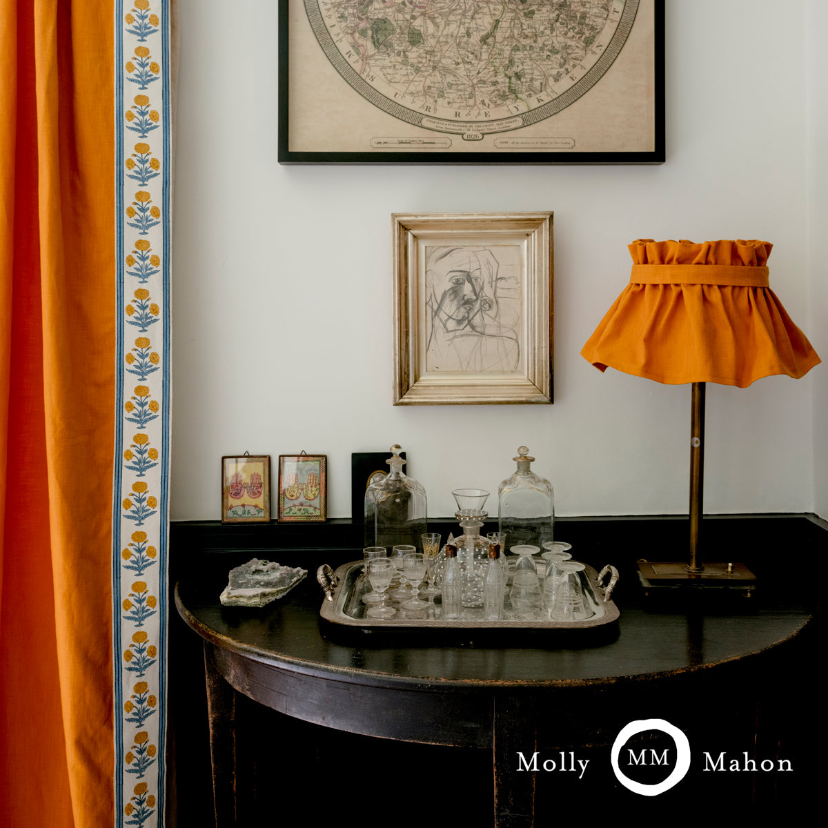 POPPY HAND BLOCK TRIM | Blue