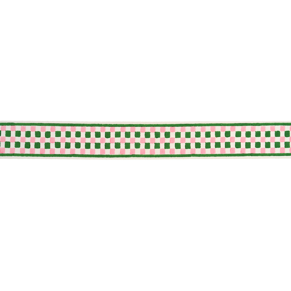 CHEQUER HAND BLOCK TRIM | Green