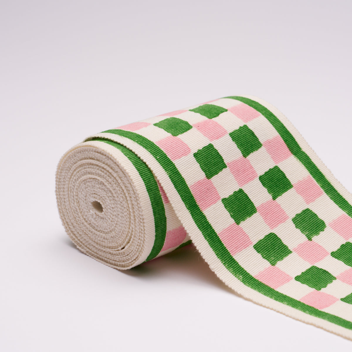 CHEQUER HAND BLOCK TRIM | Green