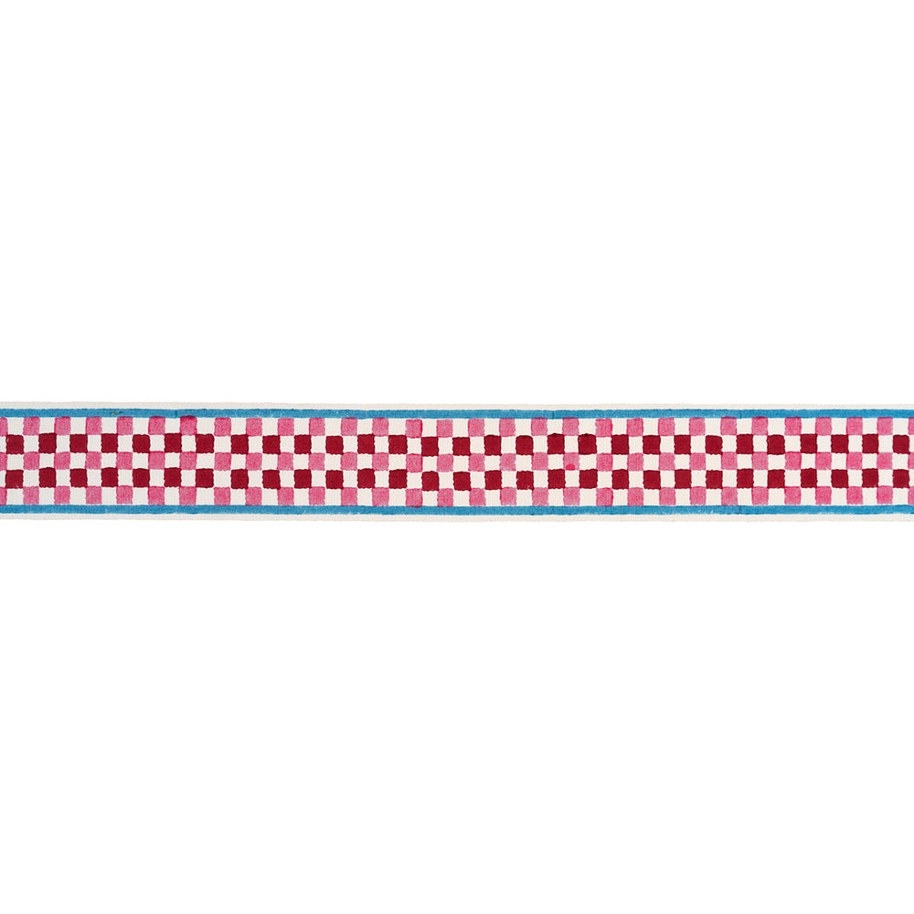 CHEQUER HAND BLOCK TRIM | Pink