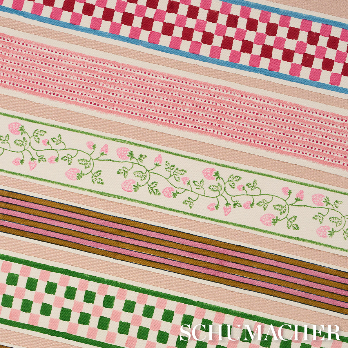 CHEQUER HAND BLOCK TRIM | Pink