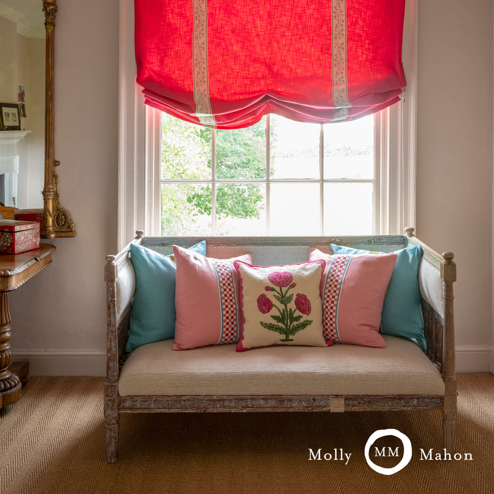 CHEQUER HAND BLOCK TRIM | Pink