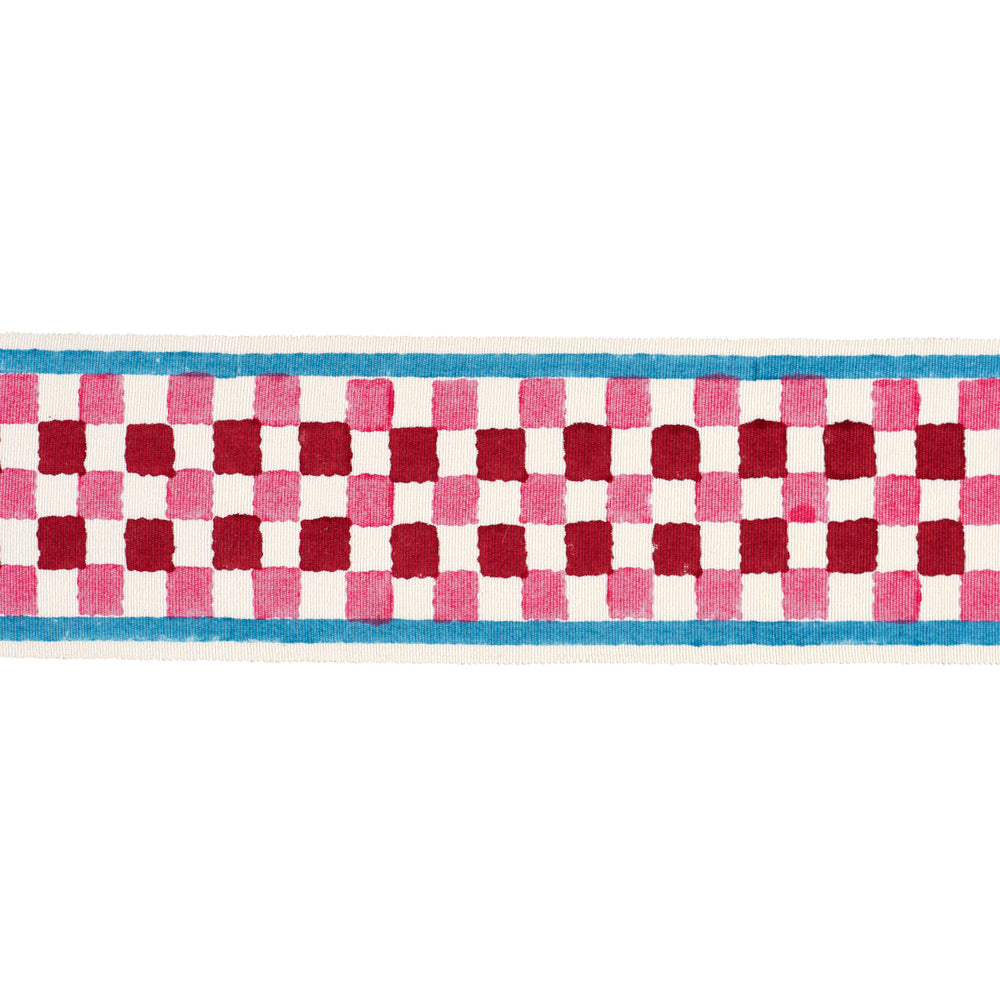 CHEQUER HAND BLOCK TRIM | Pink