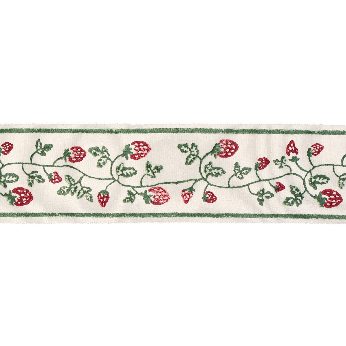 STRAWBERRY TRAIL HAND BLOCK TRIM | Dark Green