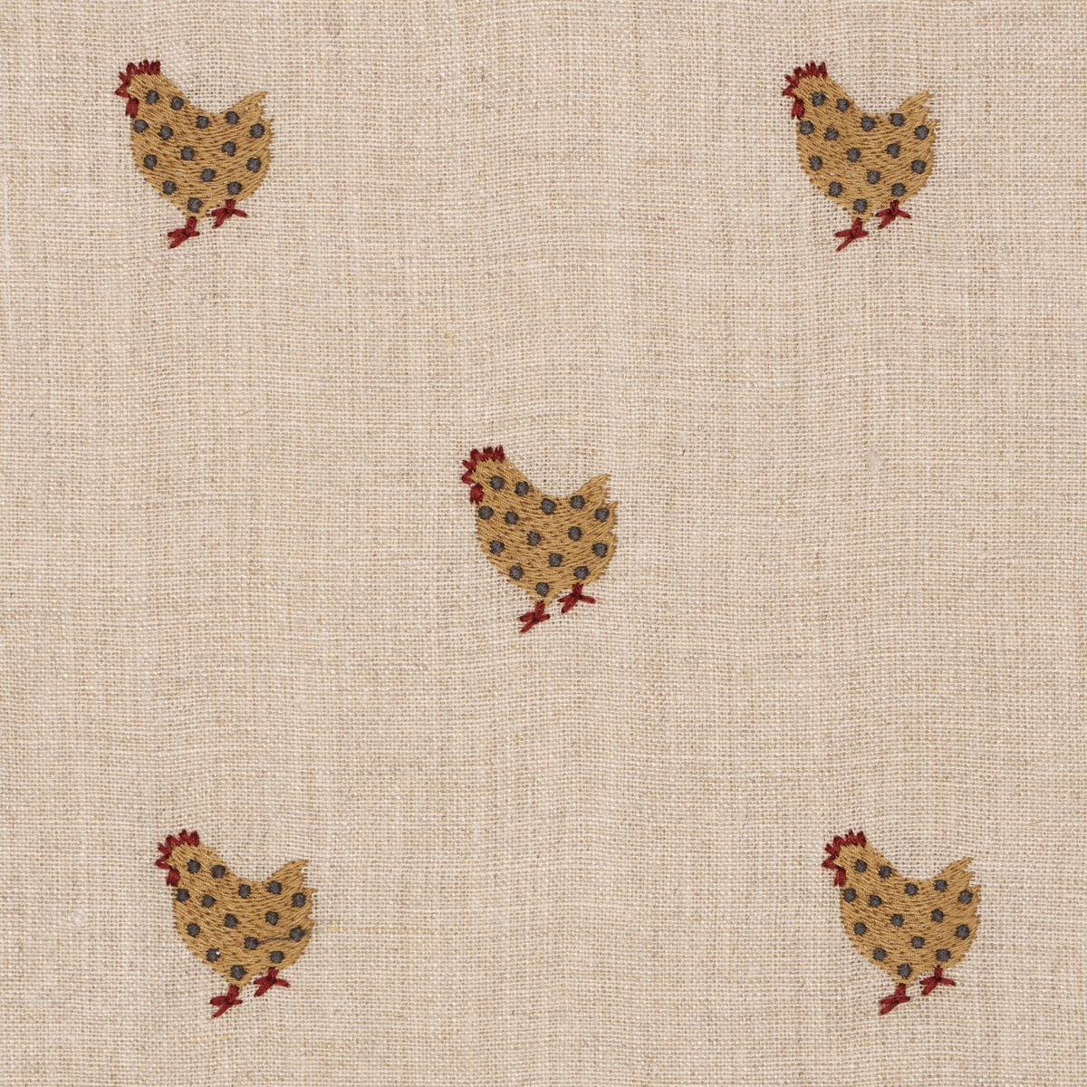 BETSY'S CHICKEN EMBROIDERY | Natural