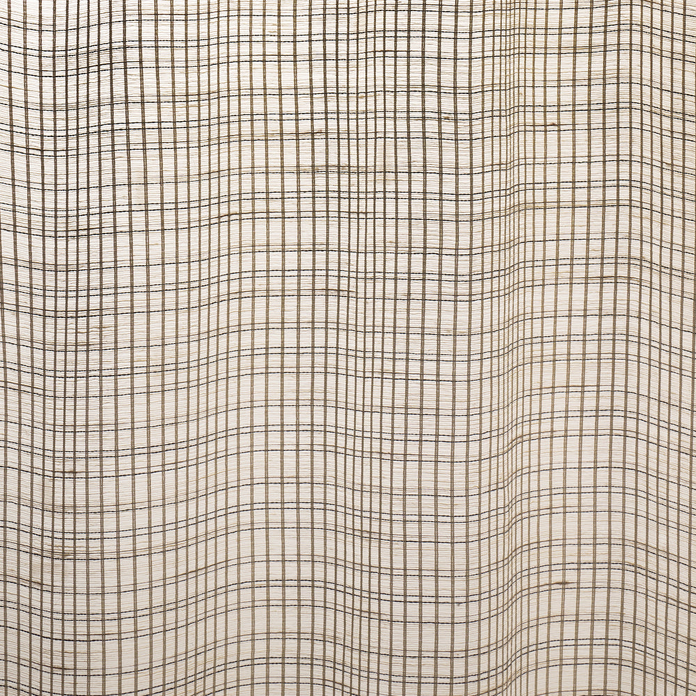 PAYTON LINEN SHEER GRID | Black & White
