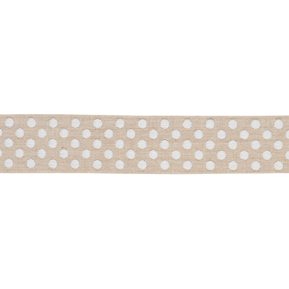 DOTTED EMBROIDERED TAPE | Natural