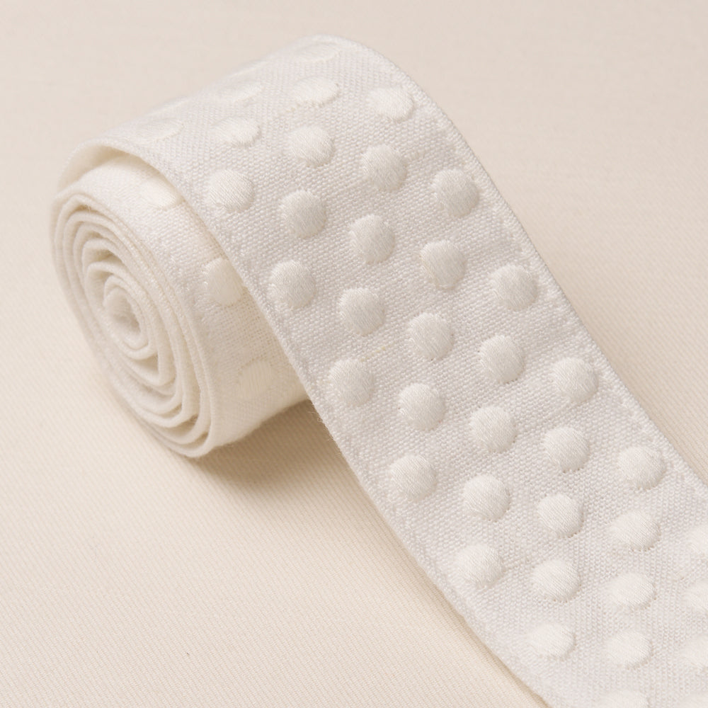 DOTTED EMBROIDERED TAPE | Ivory
