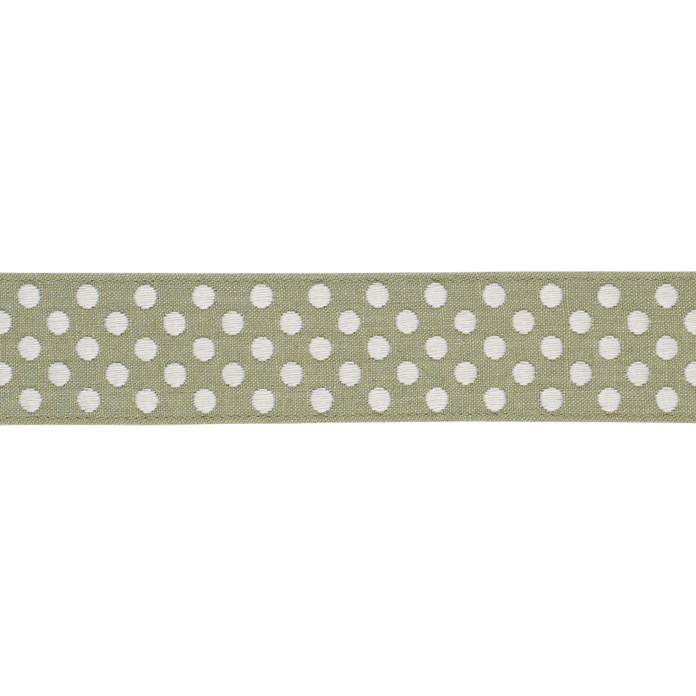 DOTTED EMBROIDERED TAPE | Sage