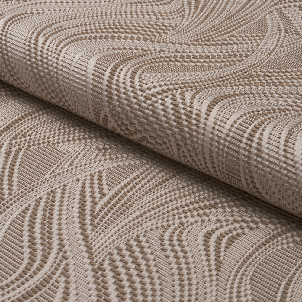 QUILTED WAVES INDOOR/OUTDOOR | Metallic Brown
