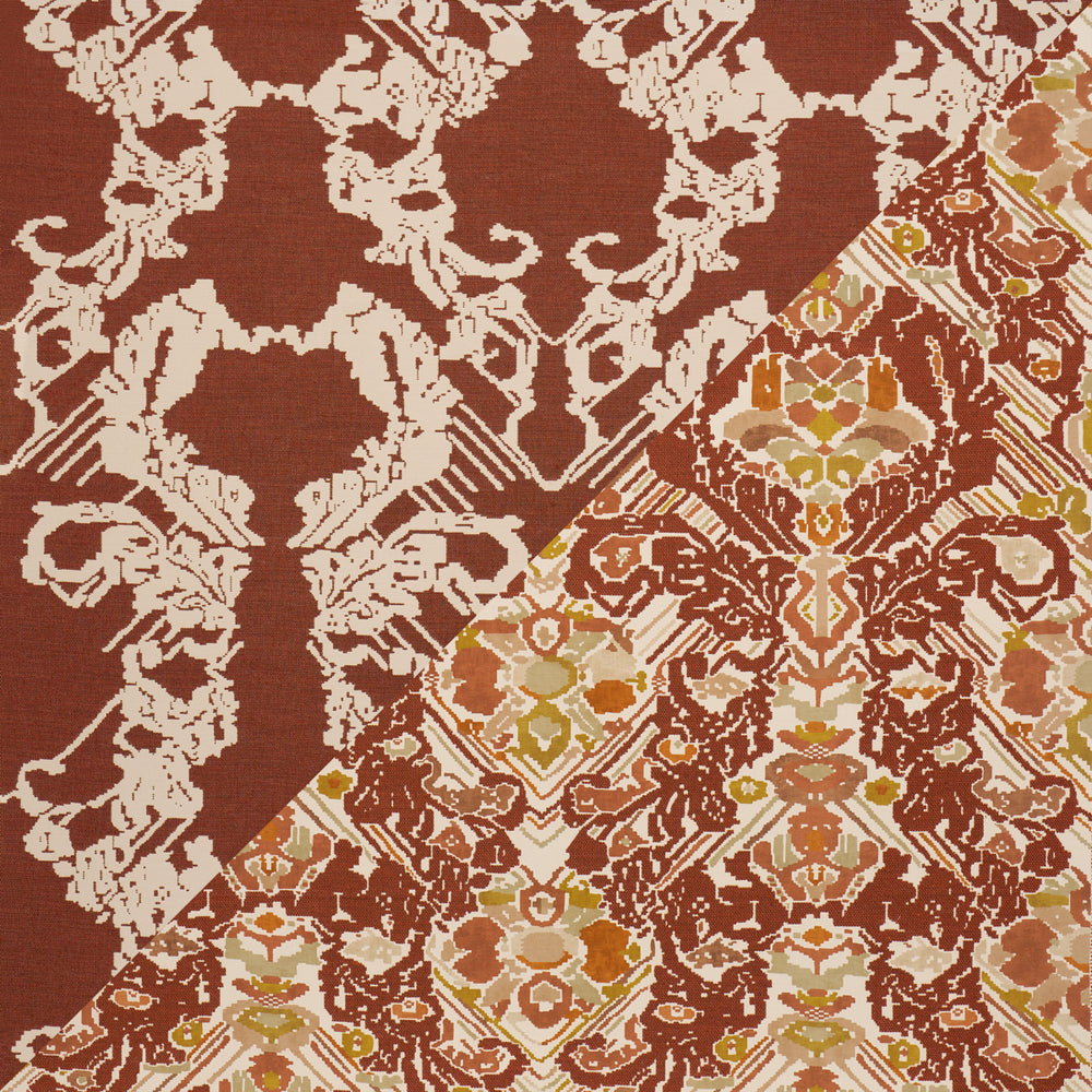 REVERSIBLE DIGITAL DAMASK | Chartreuse