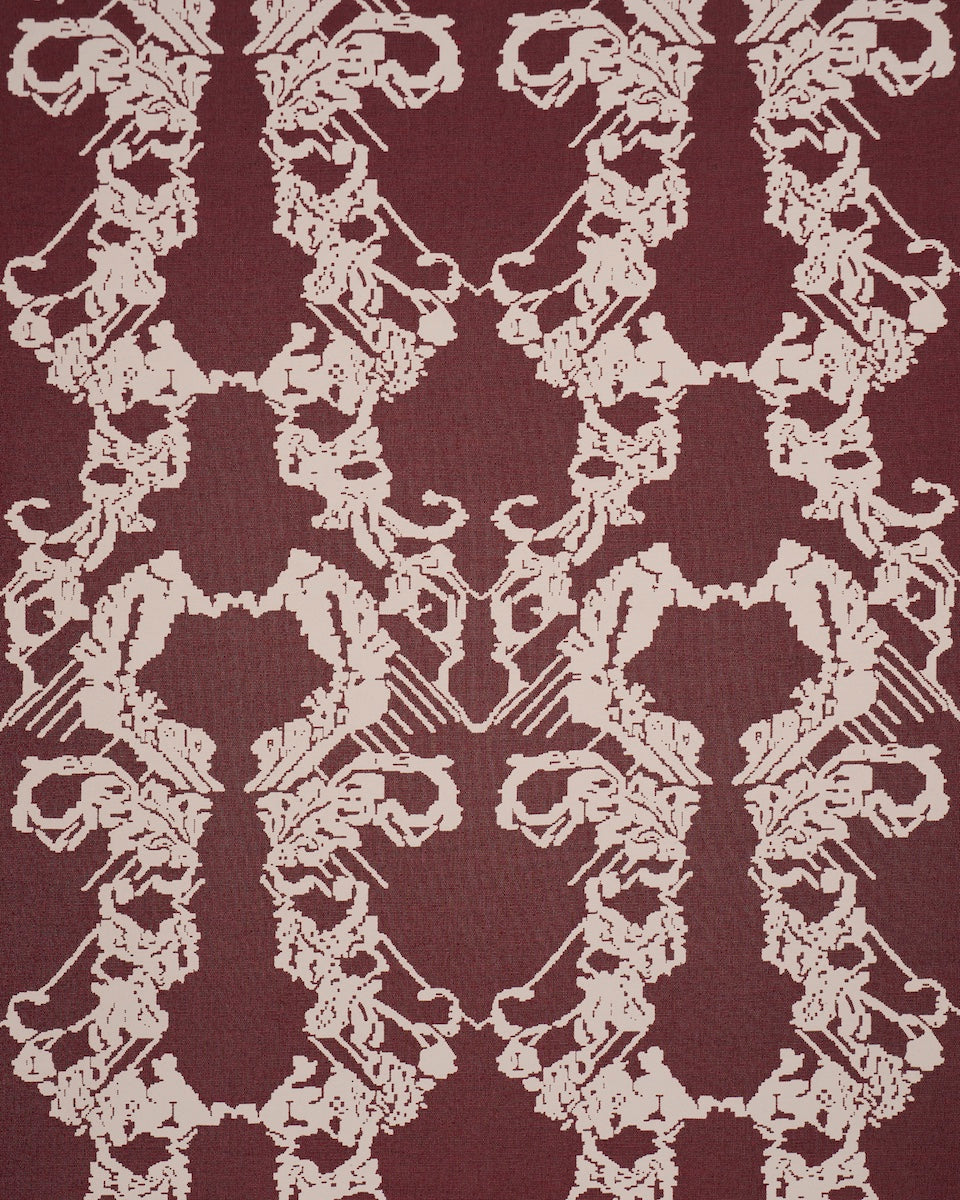 REVERSIBLE DIGITAL DAMASK | Merlot