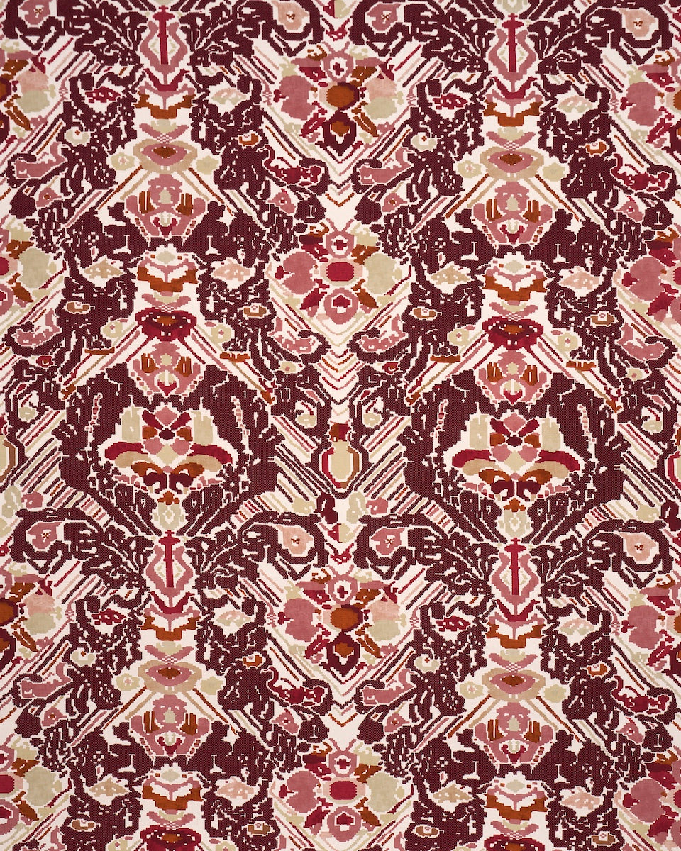 REVERSIBLE DIGITAL DAMASK | Merlot