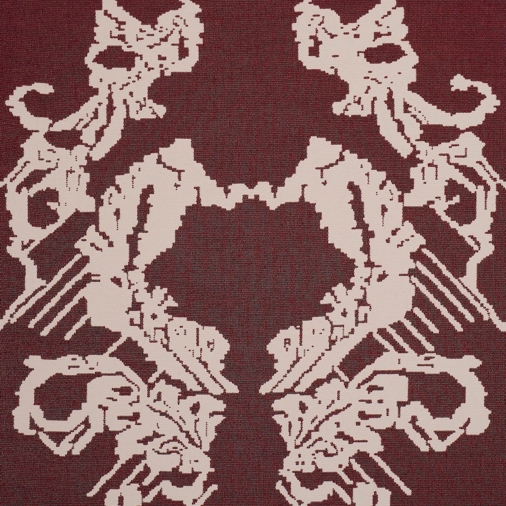 REVERSIBLE DIGITAL DAMASK | Merlot