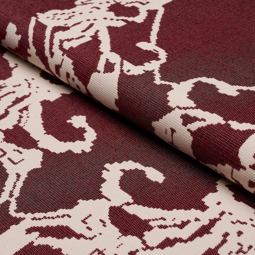 REVERSIBLE DIGITAL DAMASK | Merlot