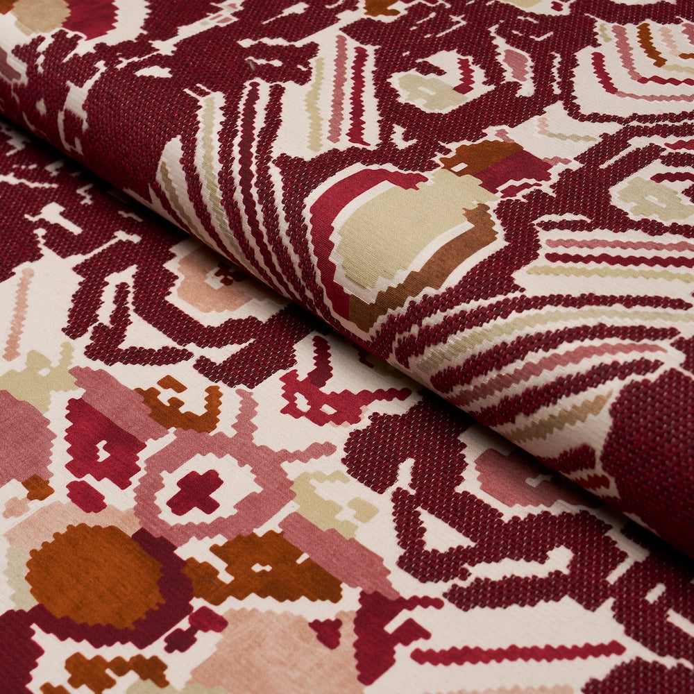 REVERSIBLE DIGITAL DAMASK | Merlot
