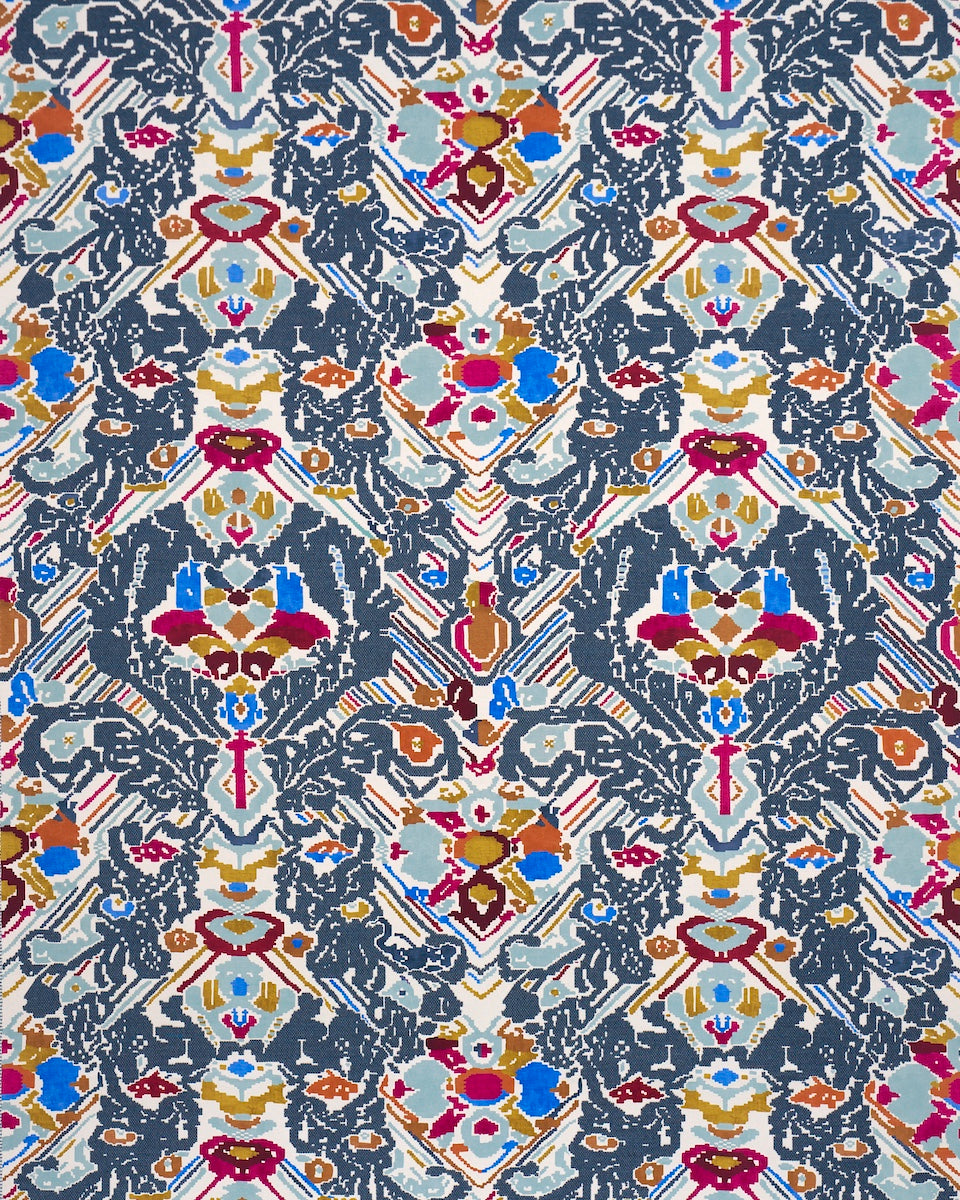 REVERSIBLE DIGITAL DAMASK | Denim