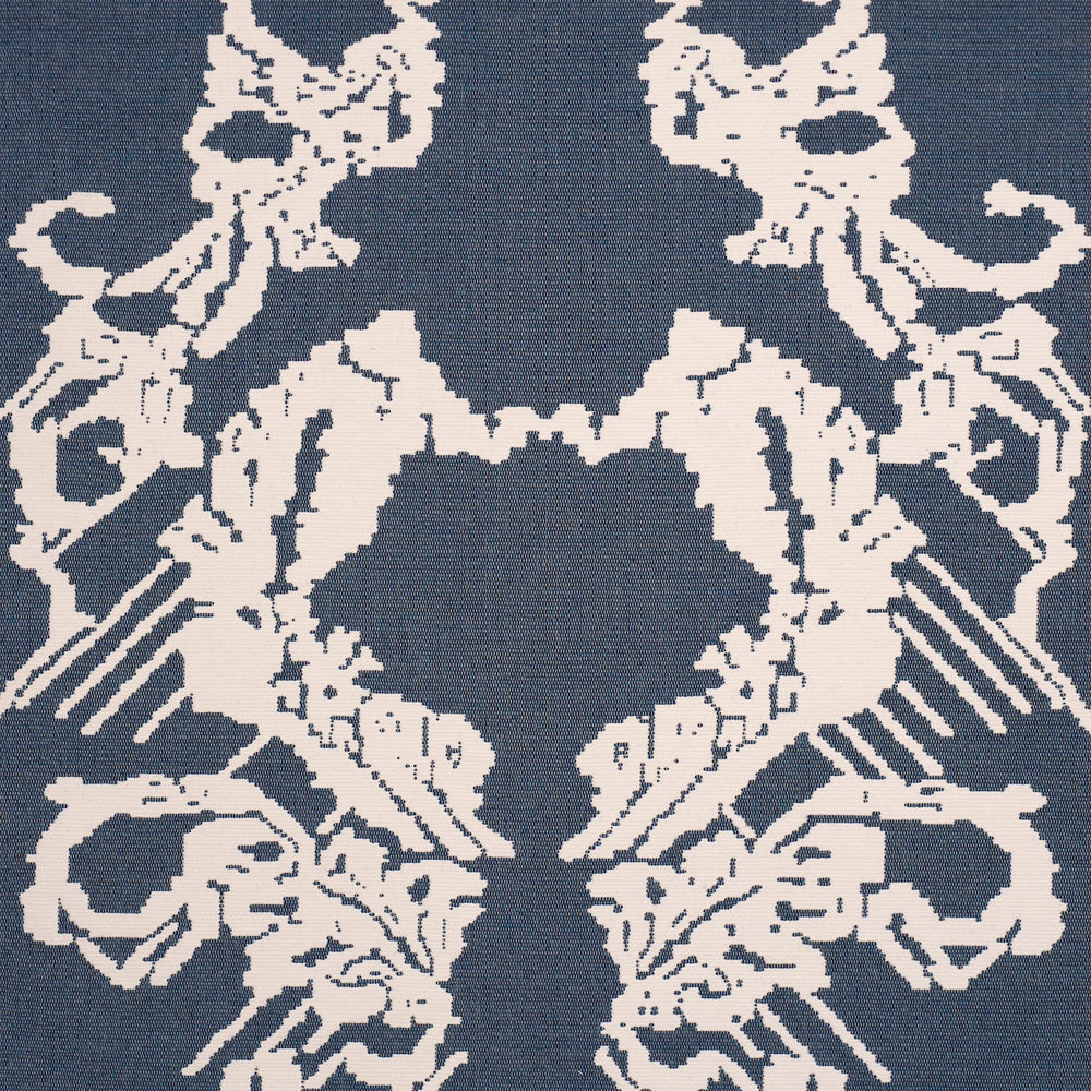 REVERSIBLE DIGITAL DAMASK | Denim