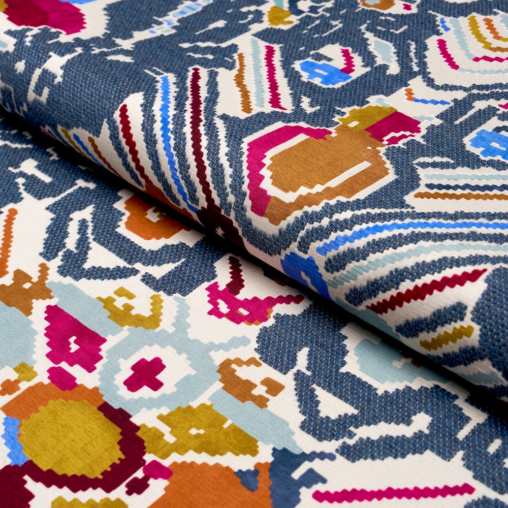 REVERSIBLE DIGITAL DAMASK | Denim