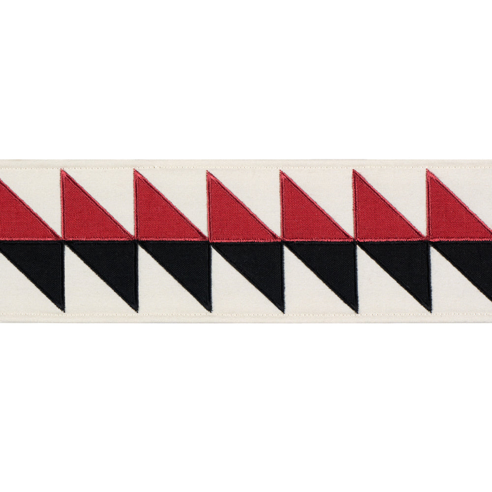 QUILTED DIAMOND TAPE | Black & Red