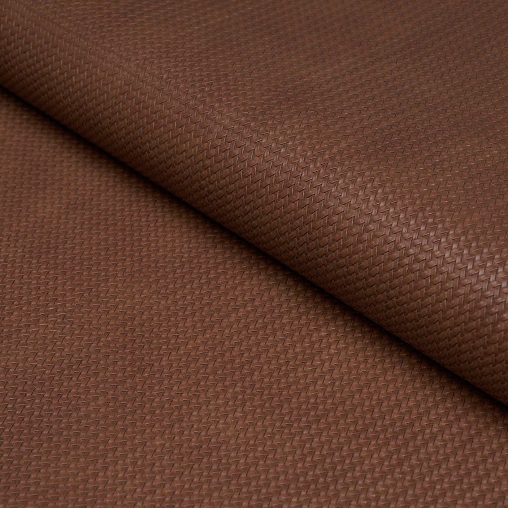 VEGAN LEATHER RATTAN INDOOR/OUTDOOR | Chocolate