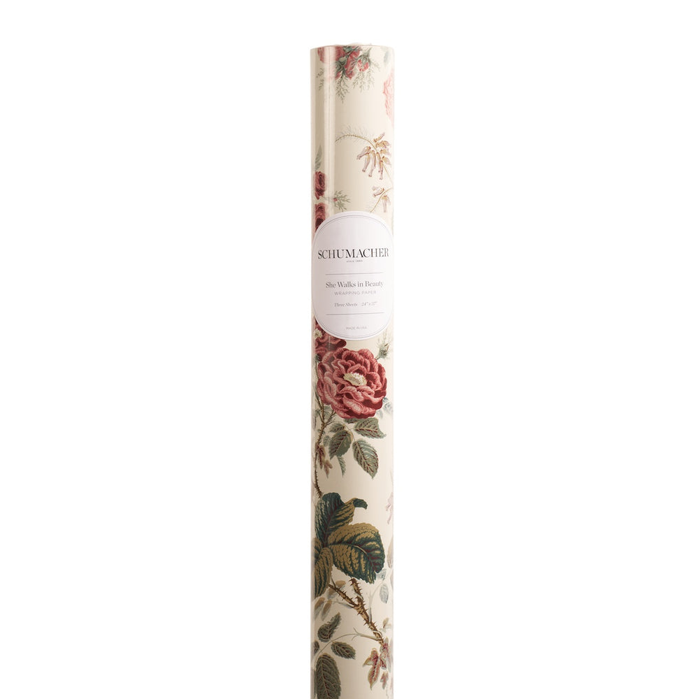 She Walks in Beauty Wrapping Paper | Rose
