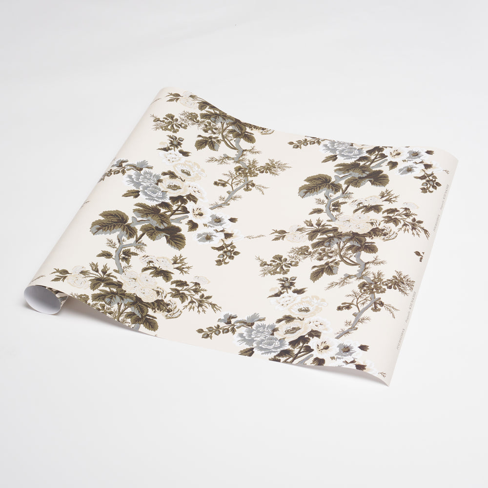 Pyne Hollyhock Wrapping Paper | Charcoal