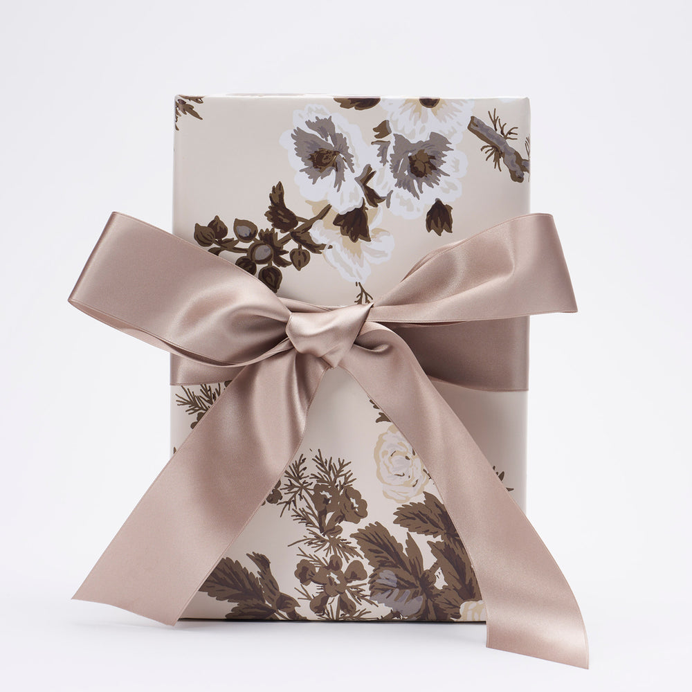 Pyne Hollyhock Wrapping Paper | Charcoal