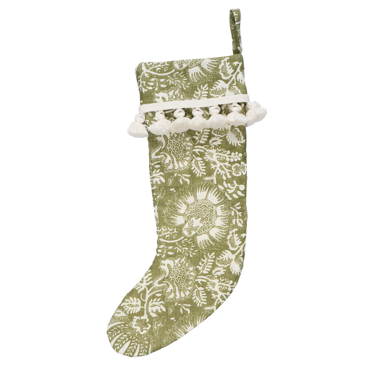 Pomegranate Print Stocking | Olive