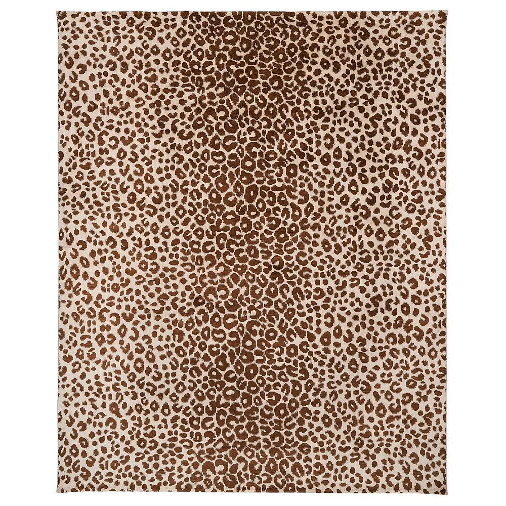 Iconic Leopard Hand-Knotted Rug | Brown